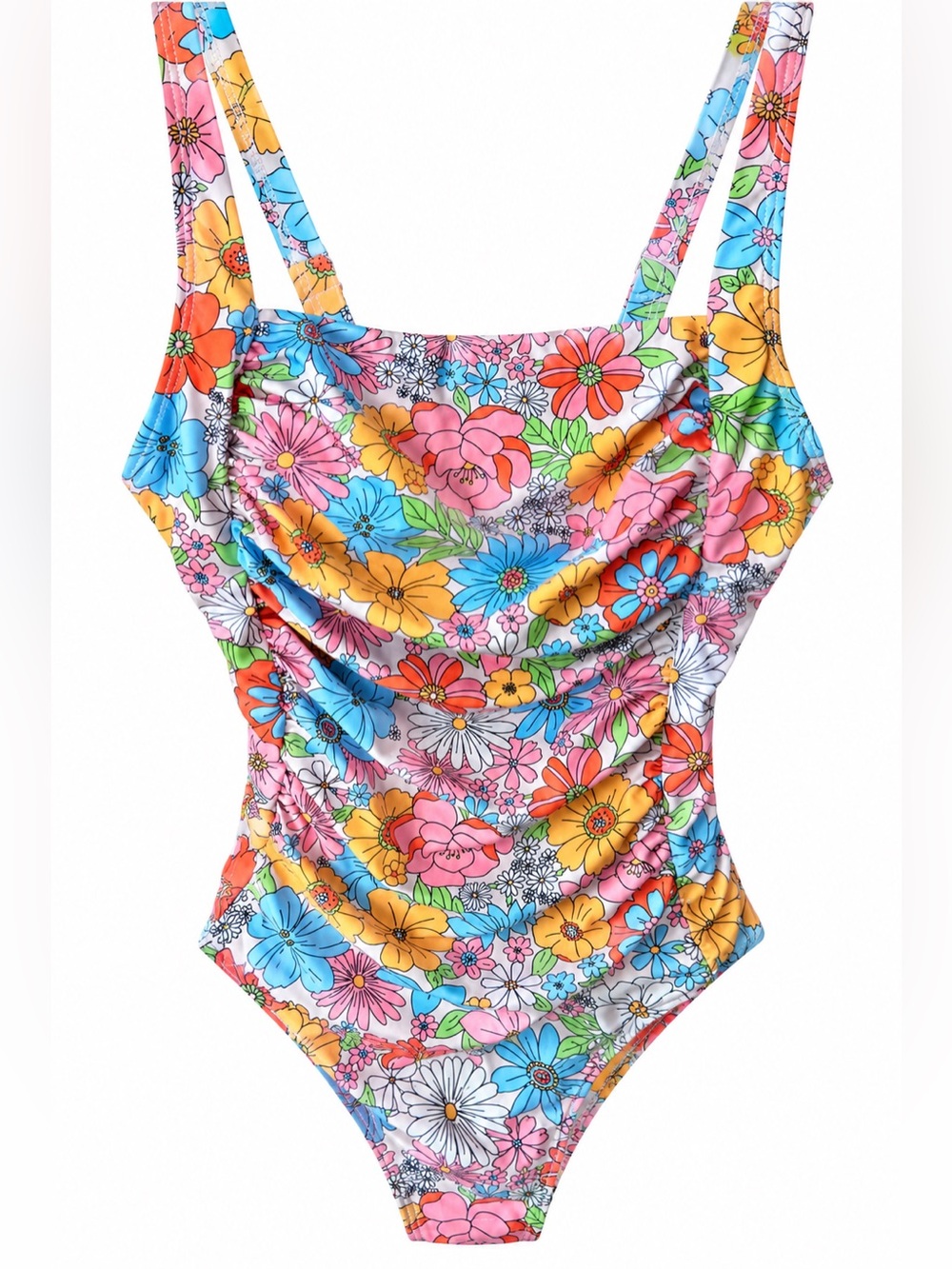 NWT-OBEEII Floral One Piece Swimsuit with Matching Wrap